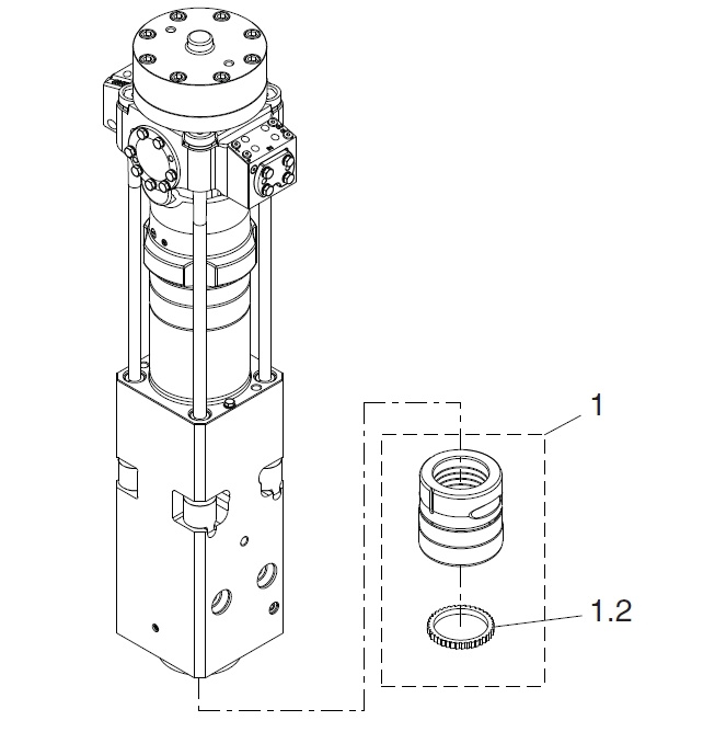 Lower tool bushing (incl. part 1.2)